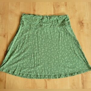 Toad&Co Green Floral Chaka Skirt